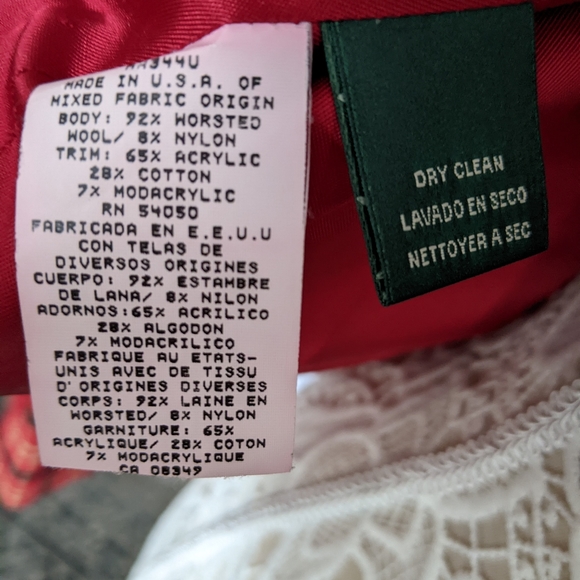 Ralph Lauren Red Plaid Jacket with Faux Fur Collar - Picture 5 of 6